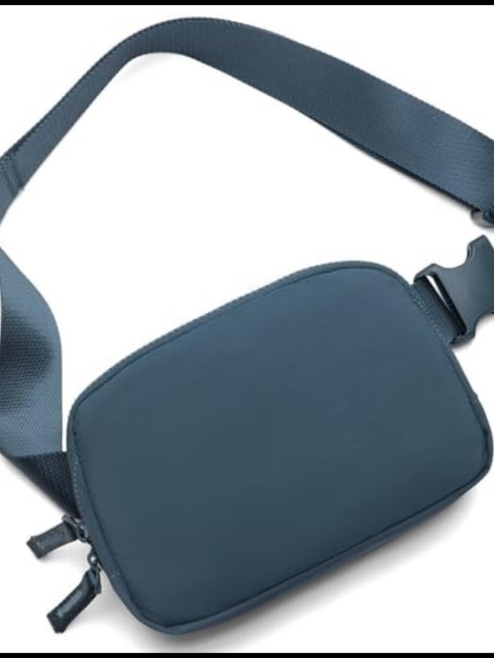 Two-Way Zipper Belt Bag Fanny Pack Crossbody Adjustable Strap Nylon